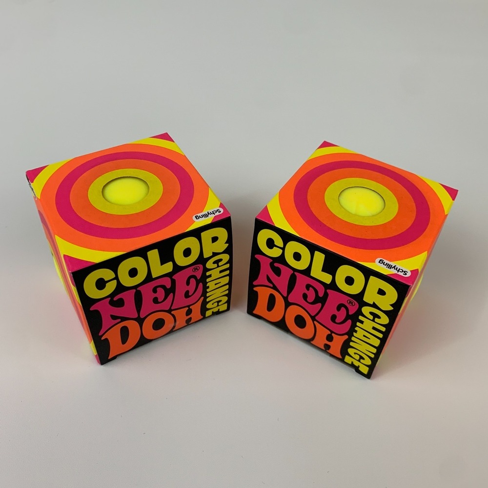 NeeDoh Color Change Squishy Stress Sensory Ball - Yellow - Set of 2